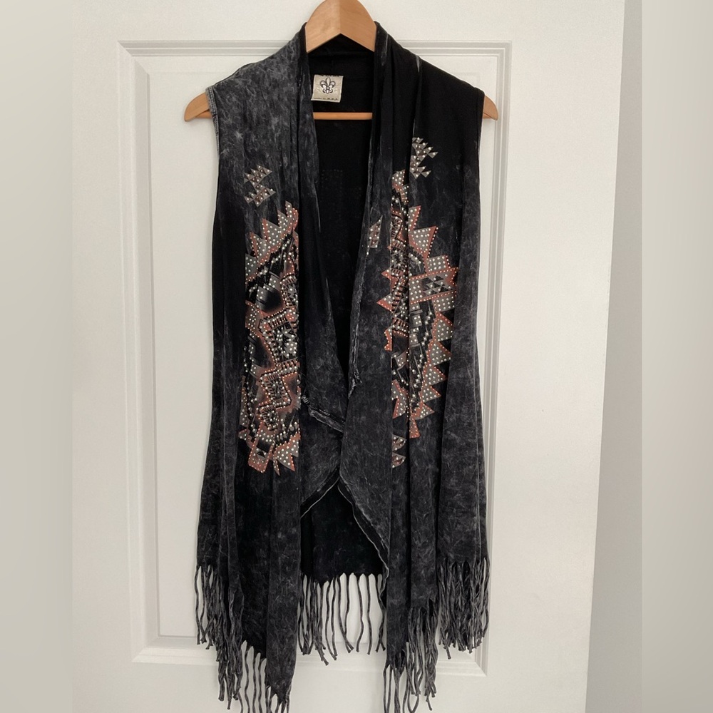 Vocal USA goth biker fire Halloween core med cotton duster
